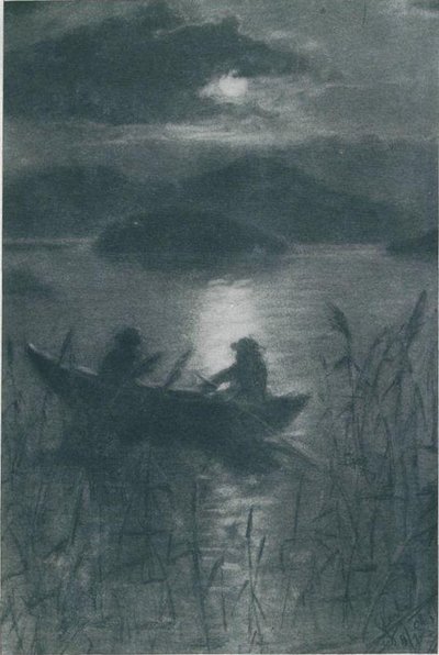 Night on Lake Cerknica by Franjo Sterle